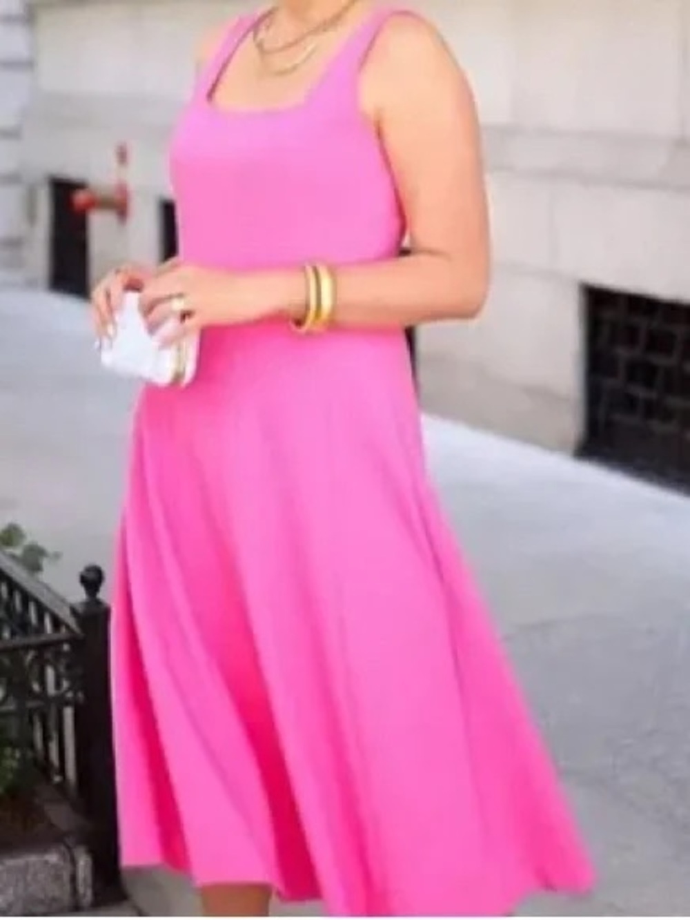 Ann Taylor Hot Pink Sleeveless Dress